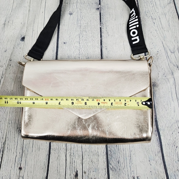 PACO RABANNE PARFUMS | metallic faux leather shoulder bag - Picture 14 of 15